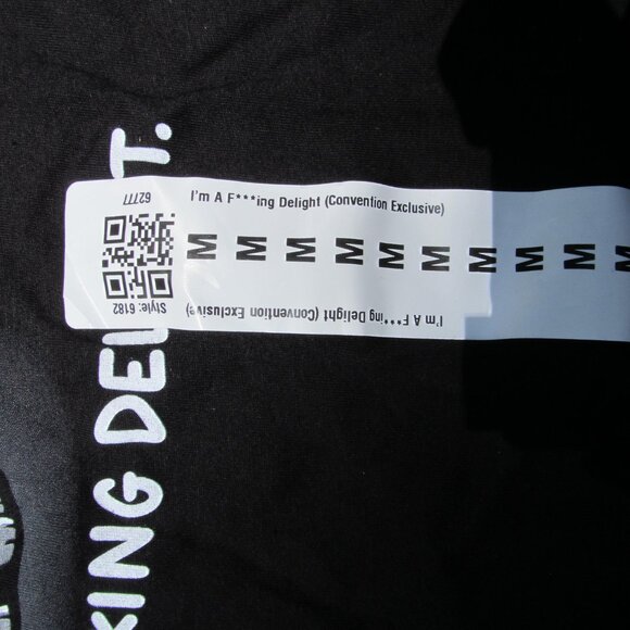 tee turtle t-shirt NWT 6182 mens black cat "I'm a f****ing delight" M (W3231) - Picture 3 of 6